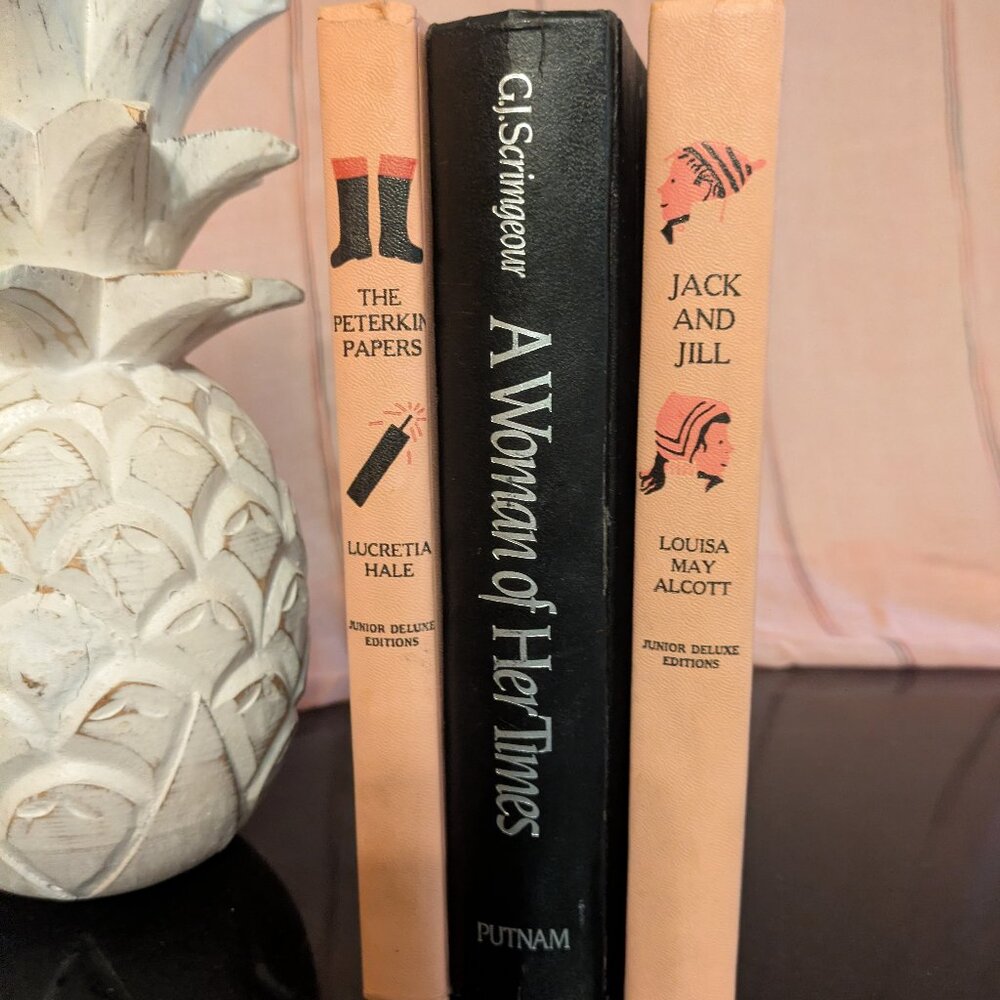Decorative Pink Books for shelf styling - Set of 3 Hardcover (2 pink & 1 black)